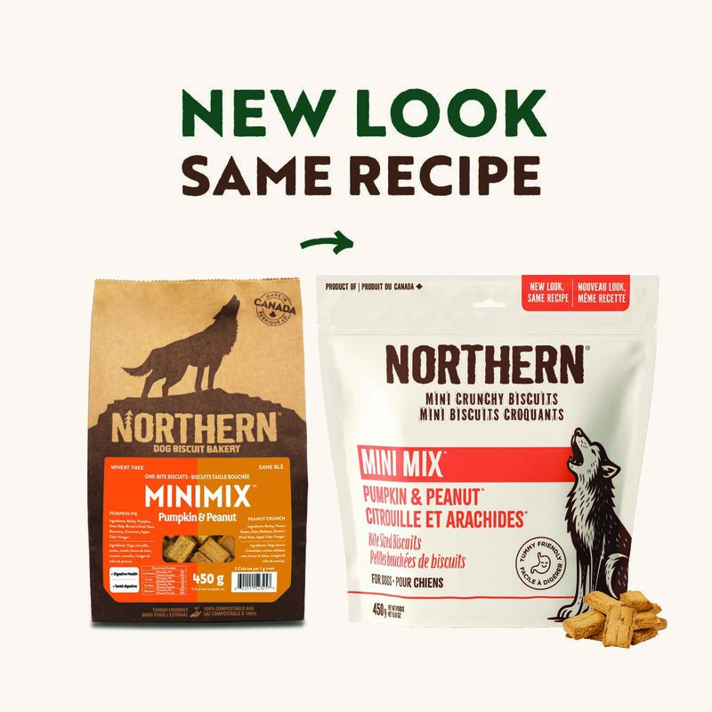 Northern Biscuit, Mini Mix Pumpkin Pie & Peanut Crunch - 450 g - Dog Biscuit image number null